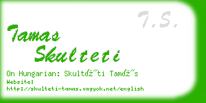 tamas skulteti business card